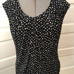 LE SUIT Black & White Cap Sleeve Top